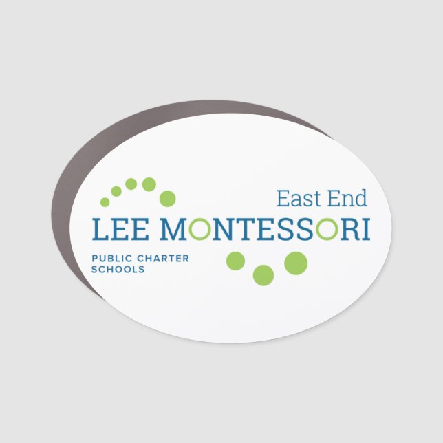 Lee Montessori car magnet (Front)