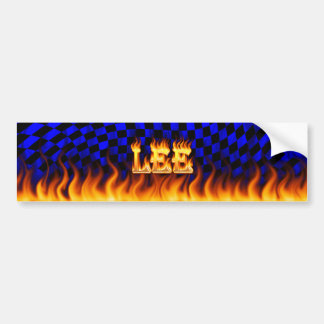 Lee real fire and flames bumper sticker design.