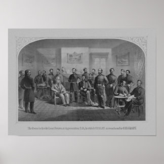 Lee Surrendering At Appomattox -- Civil War Poster