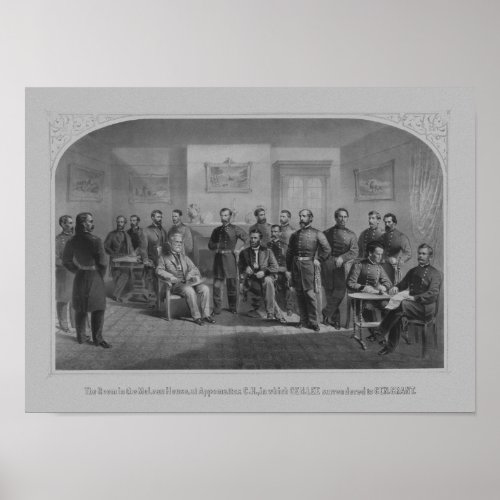 Lee Surrendering At Appomattox __ Civil War Poster