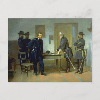 Lee Surrendering to Grant, by Alonzo Chappel Postcard