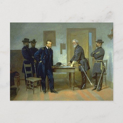 Lee Surrendering to Grant by Alonzo Chappel Postcard