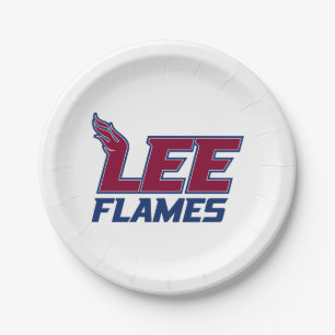 Lee University Flames Paper Plates