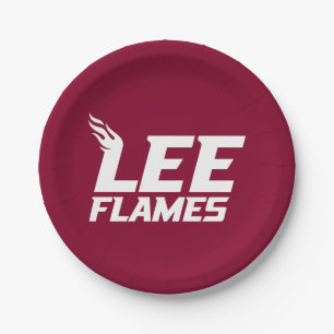 Lee University Flames Paper Plates