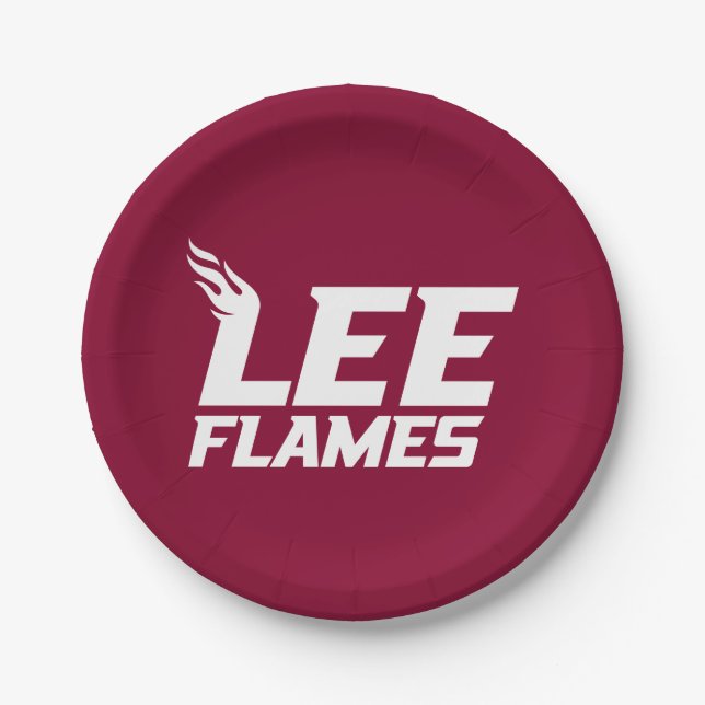 Lee University Flames Paper Plates (Front)