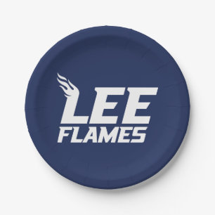 Lee University Flames Paper Plates