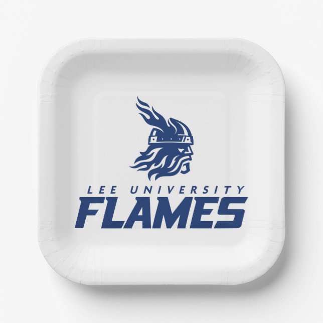 Lee University Flames Vanguard Graphic Paper Plates (Front)