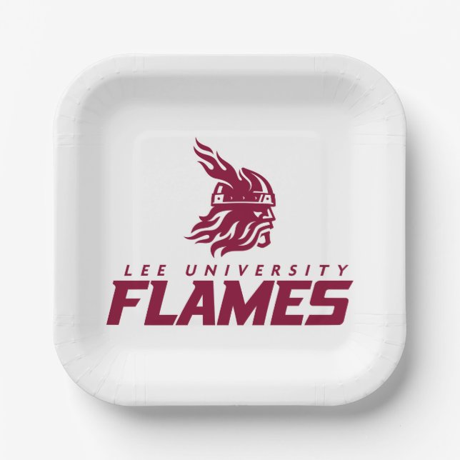Lee University Flames Vanguard Graphic Paper Plates (Front)