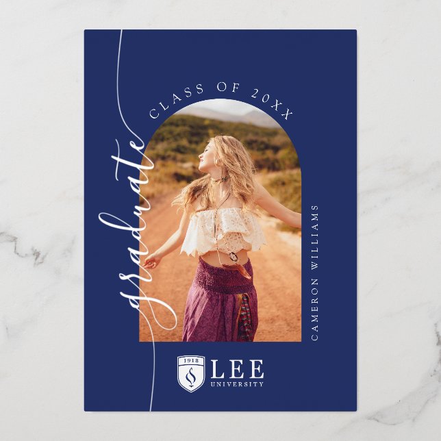Lee University Graduation Foil Invitation (Front)