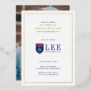 Lee University Graduation Foil Invitation