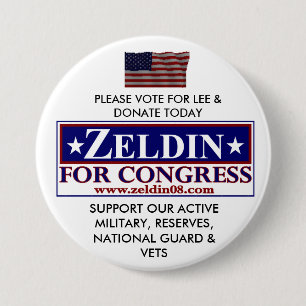 LEE ZELDIN FOR CONGRESS PINBACK BUTTON