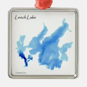 Leech Lake In Depth Metal Ornament