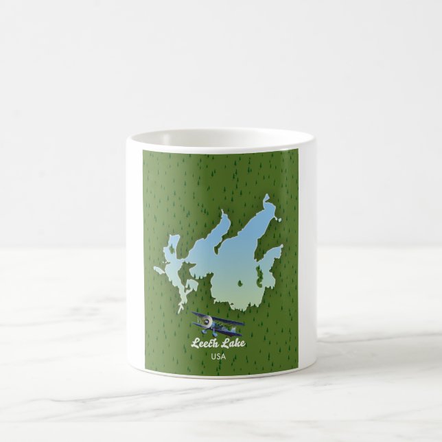 Leech lake Travel map Coffee Mug (Center)