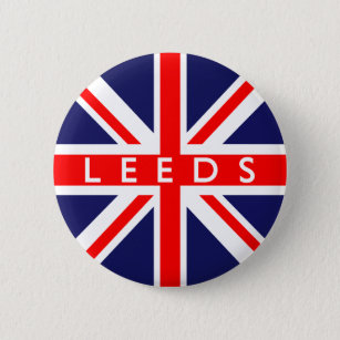 Leeds : British Flag Button