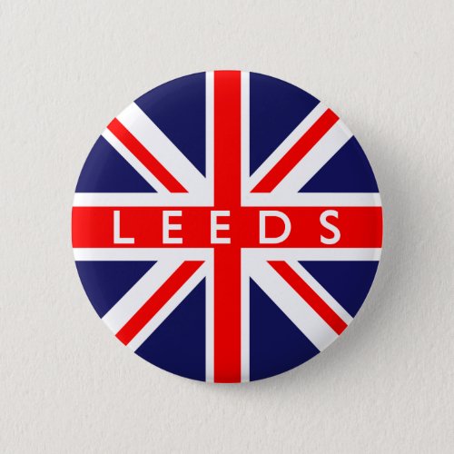 Leeds  British Flag Button