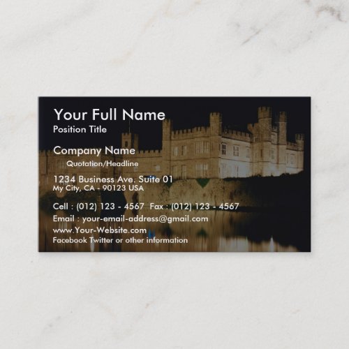 Leeds Castle Kent England Business Card