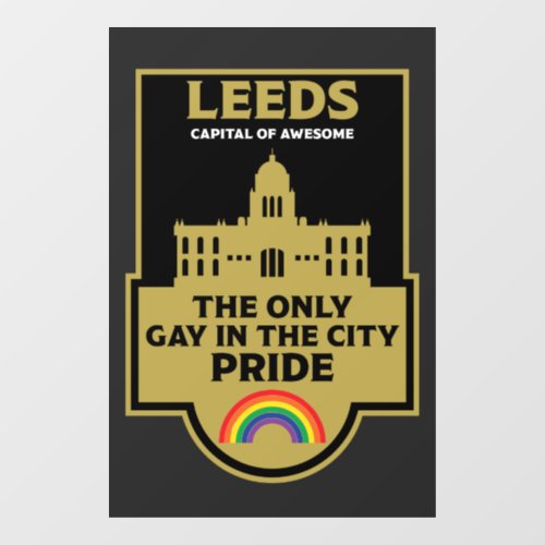 Leeds Gay Pride _ Leeds England LGBT _ Window Cling