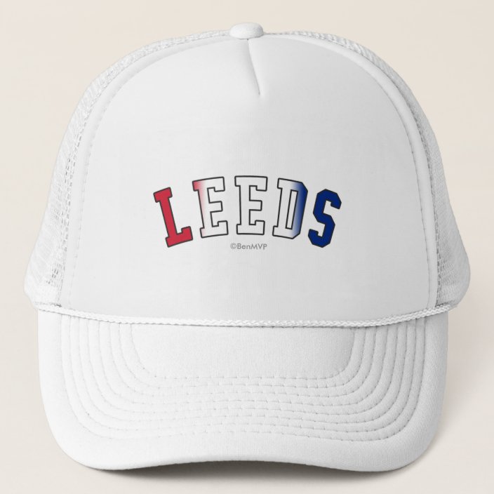 Leeds in United Kingdom National Flag Colors Mesh Hat
