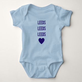 LEEDS LEEDS LEEDS LUFC Personalized Blue Babygrow Baby Bodysuit