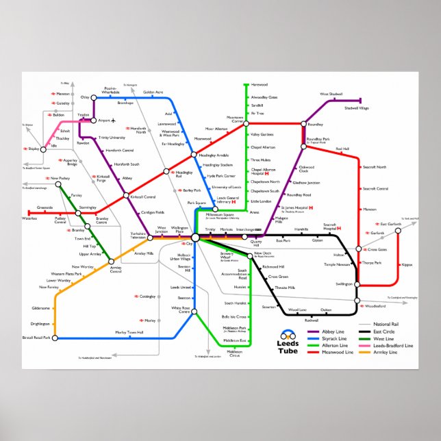 Leeds Tube Poster (Front)