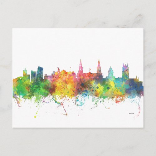 LEEDS UK SKYLINE POSTCARD