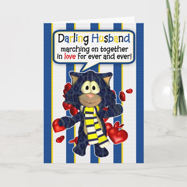Leeds United FC Fan Husband Valentine's Day Card (Front)