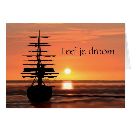 Leef je droom Grusskarte Cards (Front Horizontal)