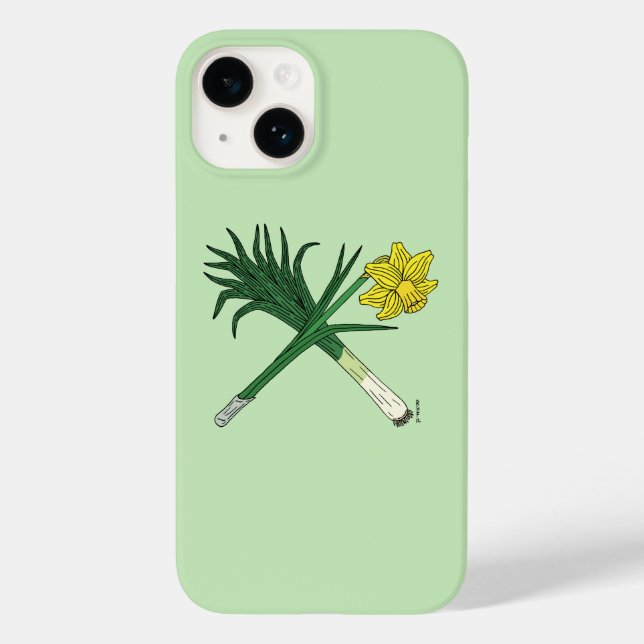 Leek and Daffodil Crossed Case-Mate iPhone Case (Back)