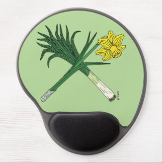 Leek and Daffodil Crossed Gel Mouse Pad
