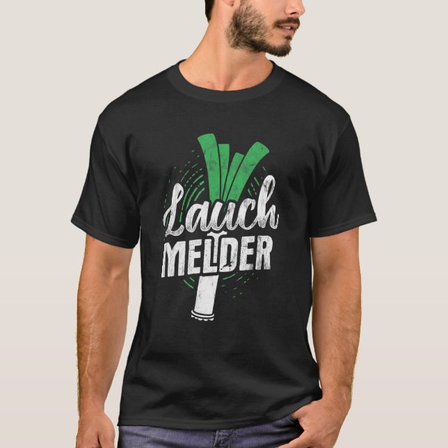 Leek Detector Fitness Bodybuilding Leek T-Shirt (Front)