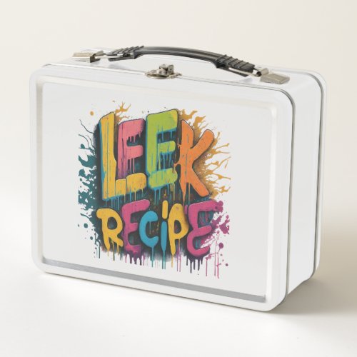 Leek Recipe Metal Lunch Box