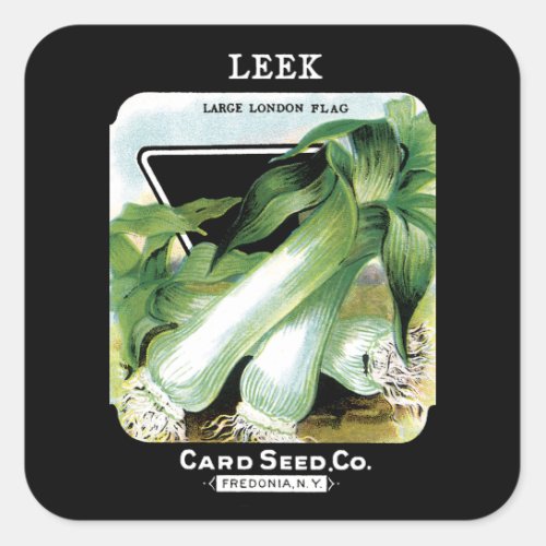 Leek Seed Packet Label