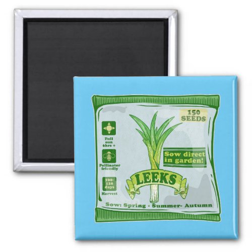 Leek Seeds Growing Vegetables Magnet