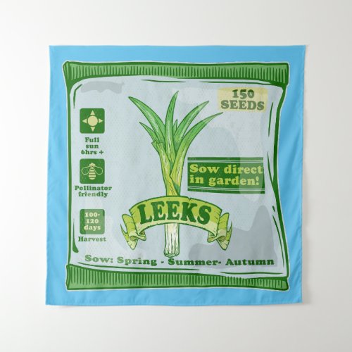 Leek Seeds Growing Vegetables Tapestry