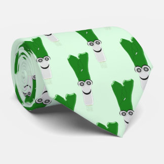 Leek Vegetable Design Neck Tie