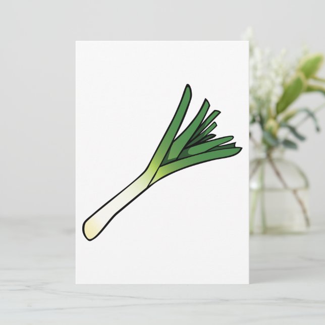 Leek Vegetable Invitation (Standing Front)