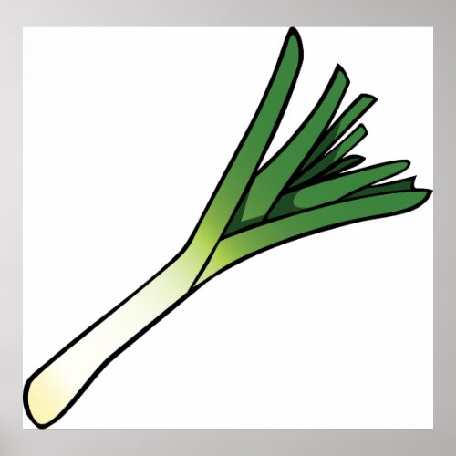 Leek Vegetable Poster