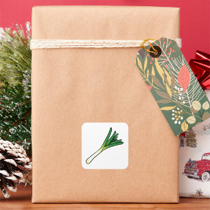 Leek Vegetable Square Sticker