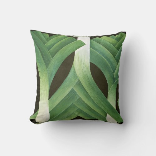 Leeks 2014 throw pillow