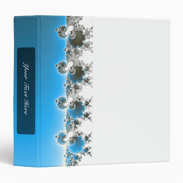Leenece - Blue Fractal 3 Ring Binder (Front/Spine)