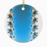 Leenece - Blue Fractal Ceramic Ornament