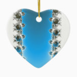Leenece - Blue Fractal Ceramic Ornament