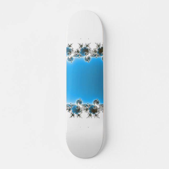 Leenece - Blue Fractal Skateboard Deck (Front)