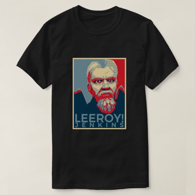 Leeroy Jenkins Obamized Essential T-Shirt (Design Front)