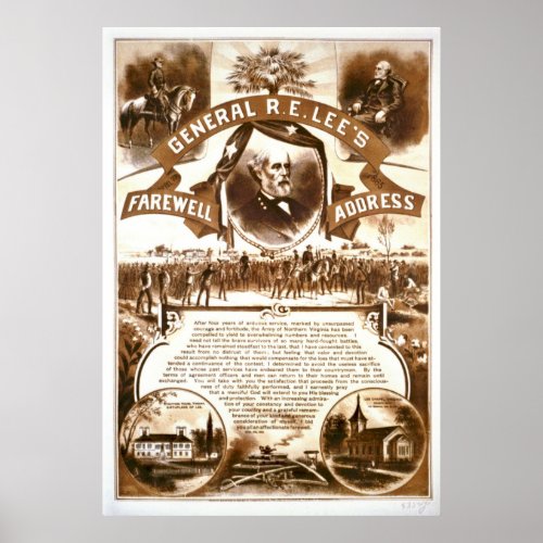 Lees Farewell Address 1865 Poster