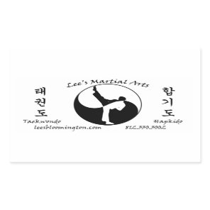 Lee's Martial Arts Sticker