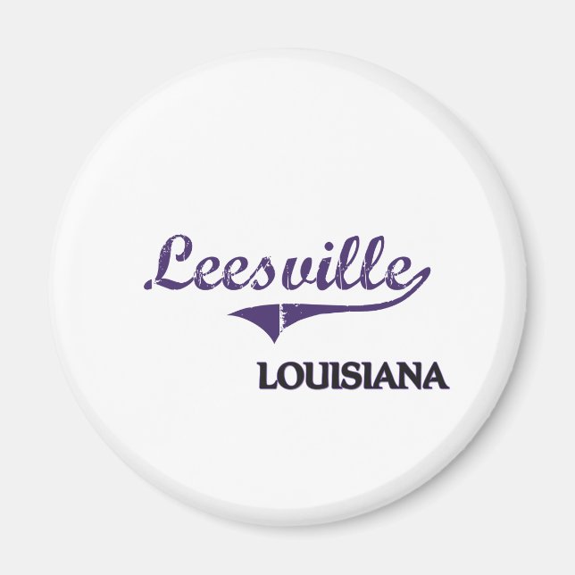 Leesville Louisiana City Classic Magnet (Front)