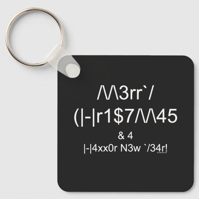 LEET Christmas Keychain (Front)
