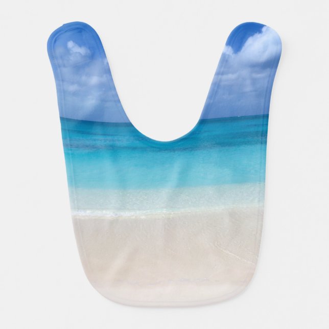 Leeward Beach | Turks and Caicos Photo Baby Bib (Front)