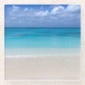 Leeward Beach | Turks And Caicos Photo Glass Coaster by ElkeClarkeImages at Zazzle
